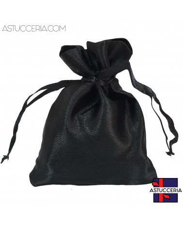 Sacchetti Regalo Di Raso Satin  9x12cm 50 pezzi Nero