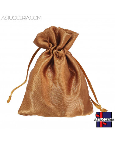 Sacchetti Regalo Di Raso Satin 12x15cm 50 pezzi Bronzo
