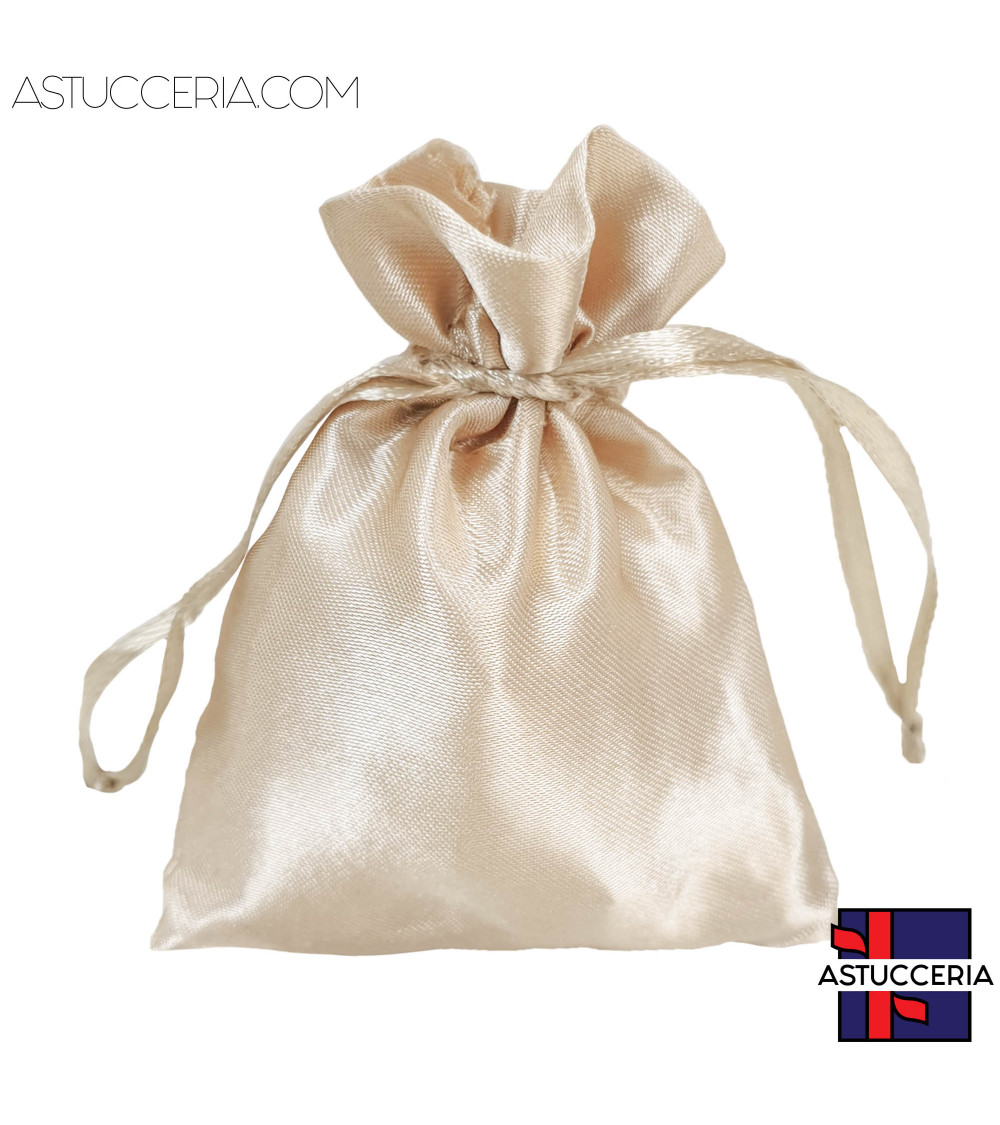 Sacchetti Regalo Di Raso Satin 13x18cm 50 pezzi Beige