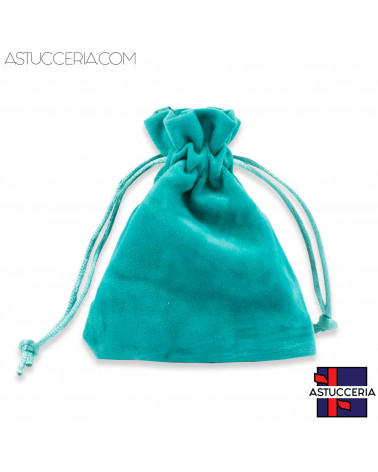 Sacchetti Regalo Di Velluto Doppio Laccio 10x12cm 20pz Ottanio