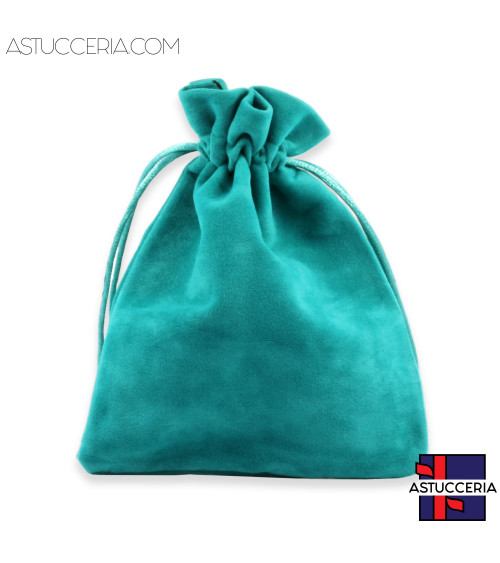 Sacchetti Regalo Di Velluto Doppio Laccio 12x15cm 20pz Ottanio