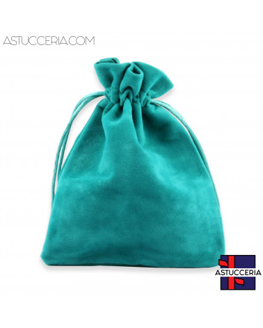 Sacchetti Regalo Di Velluto Doppio Laccio 12x15cm 20pz Ottanio