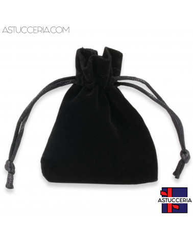 Sacchetti Regalo Di Velluto Doppio Laccio 7x9cm 20pz Nero