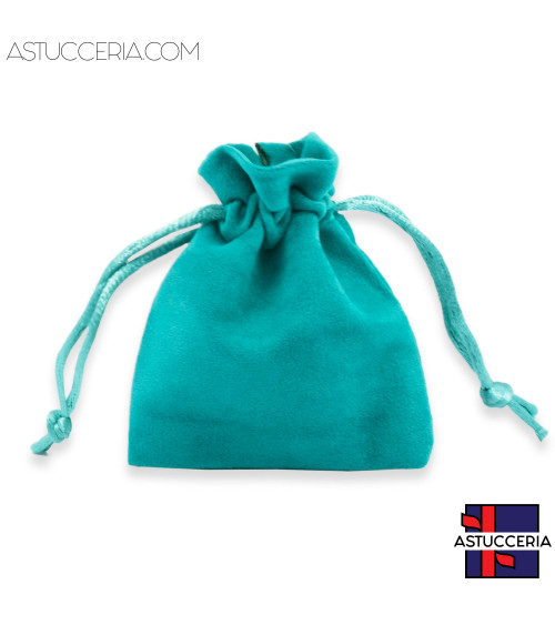 Sacchetti Regalo Di Velluto Doppio Laccio 7x9cm 20pz Ottanio
