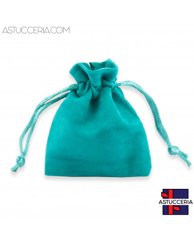 Sacchetti Regalo Di Velluto Doppio Laccio 7x9cm 20pz Ottanio