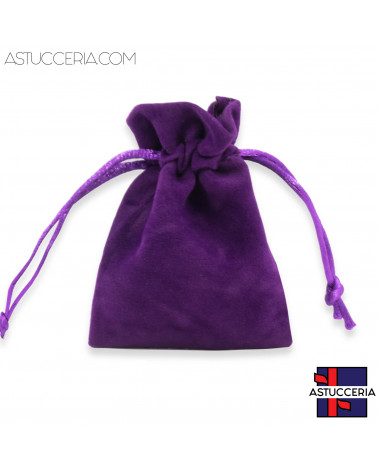 Sacchetti Regalo Di Velluto Doppio Laccio 7x9cm 20pz Viola