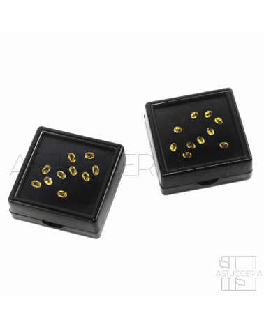 Scatola Espositore Per Gemme 9x9cm 12pz Nero