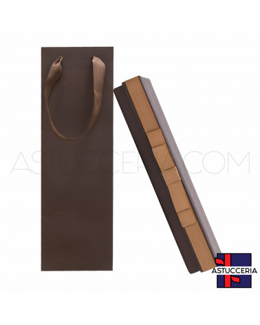 Astucci Per Gioielli Linea OSLO Con Shopper 22,5x5,5x3,5cm Bracciale 12 pezzi Marrone