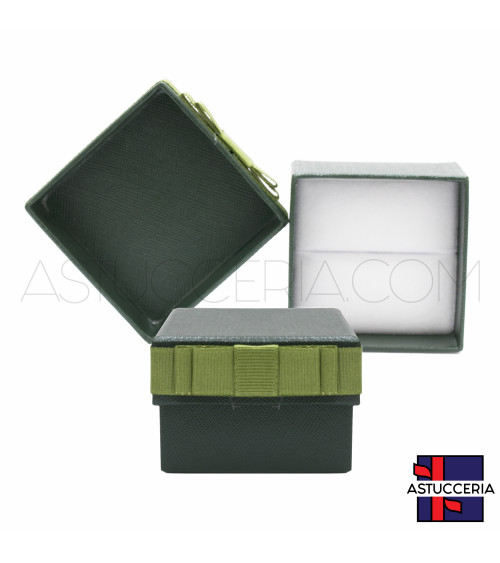 Scatola Regalo Gioielli Linea OSLO 6,5x7x4,5cm Anello 12 pezzi Verde