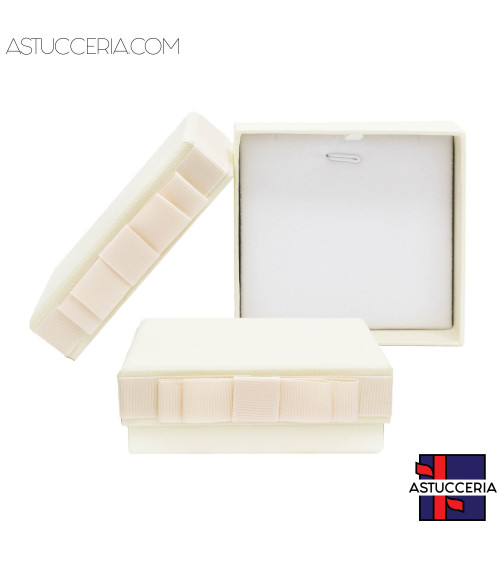 Scatola Regalo Gioielli Linea OSLO 8,5x9x3,5cm Collana 6 pezzi Beige