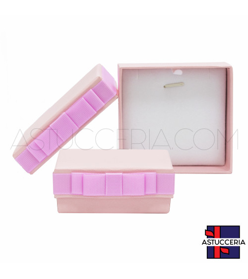 Scatola Regalo Gioielli Linea OSLO 8,5x9x3,5cm Collana 6 pezzi Rosa