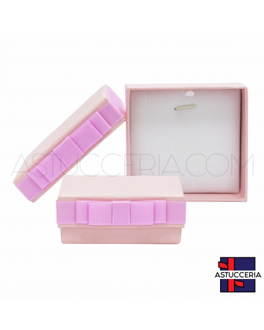Scatola Regalo Gioielli Linea OSLO 8,5x9x3,5cm Collana 6 pezzi Rosa