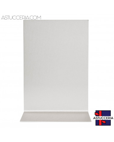 Sfondo Per Vetrina Linea LUXURY Pannello a L 1 pezzo Similpelle Fibra Argento