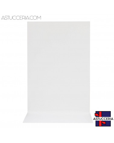 Sfondo Per Vetrina Linea LUXURY Pannello a L 1 pezzo Similpelle Fibra Bianco
