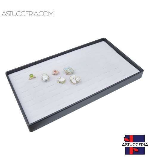 Vassoio Espositore Contenitore Per Gioielli POLICARBONATO ANTIURTO 230x420x40mm Anelli