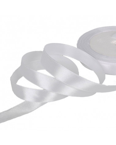 Nastro Raso Liscio 10mm 100 Yard Bianco