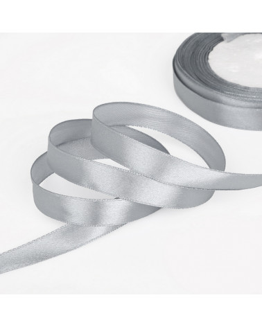 Nastro Raso Liscio 10mm 100 Yard Grigio