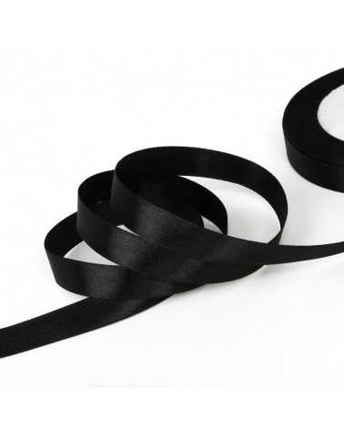 Nastro Raso Liscio 10mm 100 Yard Nero