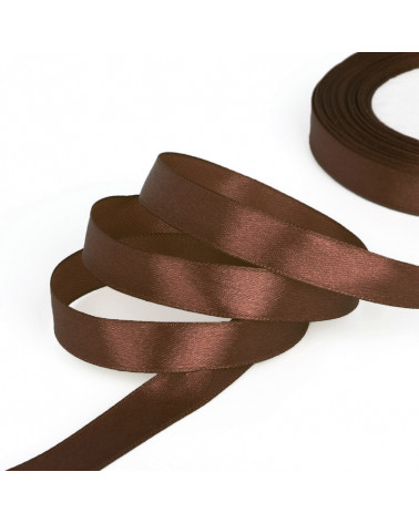 Nastro Raso Liscio 15mm 100 Yard Marrone