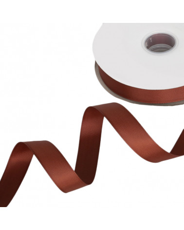 Nastro Raso Rigato Gros Grain 10mm 100 Yard Marrone