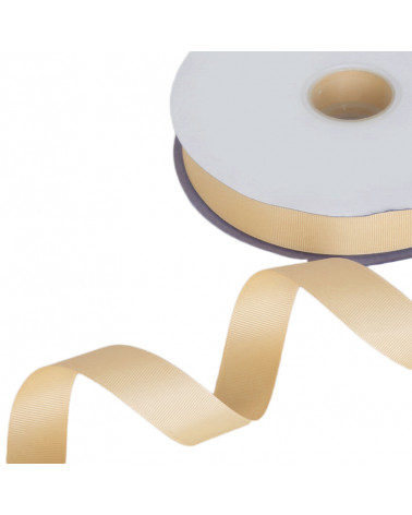 Nastro Raso Rigato Gros Grain 20mm 100 Yard Beige