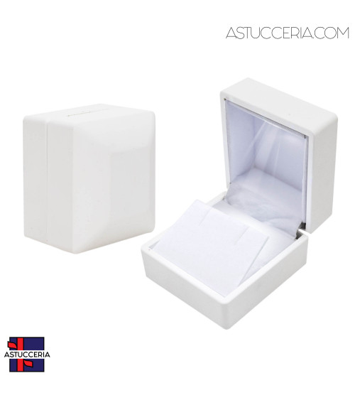 Astucci Per Gioielli Con Luce Linea TOLEDO 6x6,5x5cm 6 pezzi Orecchini Bianco