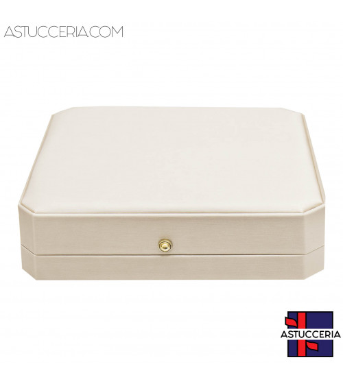 Astucci Per Gioielli Linea CAPRI 188x188x48mm Collana 3 pezzi Cipria Tan