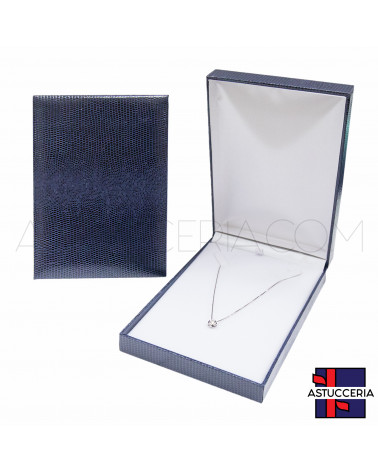 Astucci Per Gioielli Linea ROMA 110x157x34mm 6 pezzi Collana Blu