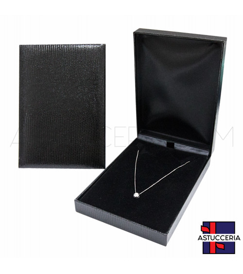 Astucci Per Gioielli Linea ROMA 110x157x34mm 6 pezzi Collana Nero
