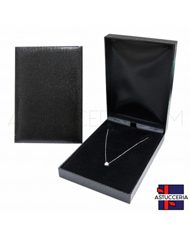 Astucci Per Gioielli Linea ROMA 110x157x34mm 6 pezzi Collana Nero