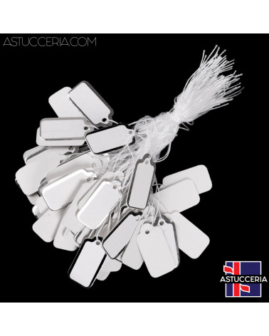 Cartellini Per Prezzi Di Cartoncino Con Filo Di Cotone E Stampa A Caldo 500 pezzi Argento