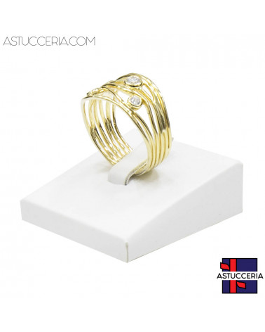 Espositore Per Anelli Linea LUXURY 35x40x15mm 2 pezzi Similpelle Fibra Bianco Perla