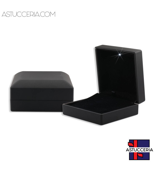 Astucci Per Gioielli Con Luce Linea TOLEDO 10x10x5cm 6 pezzi Pendente Nero