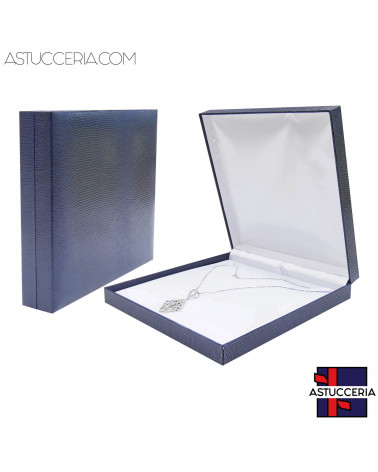 Astucci Per Gioielli Linea ROMA 190x190x38mm 6 pezzi Collana Blu