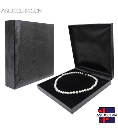 Astucci Per Gioielli Linea ROMA 190x190x38mm 6 pezzi Collana Nero