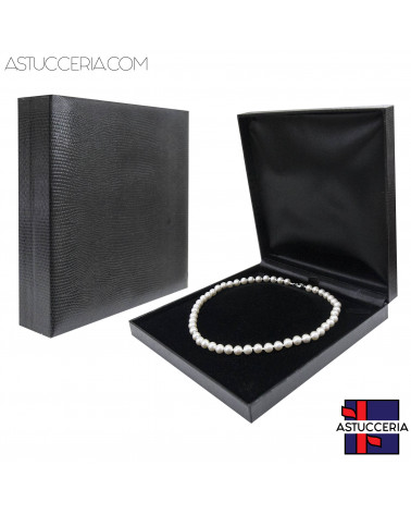 Astucci Per Gioielli Linea ROMA 190x190x38mm 6 pezzi Collana Nero