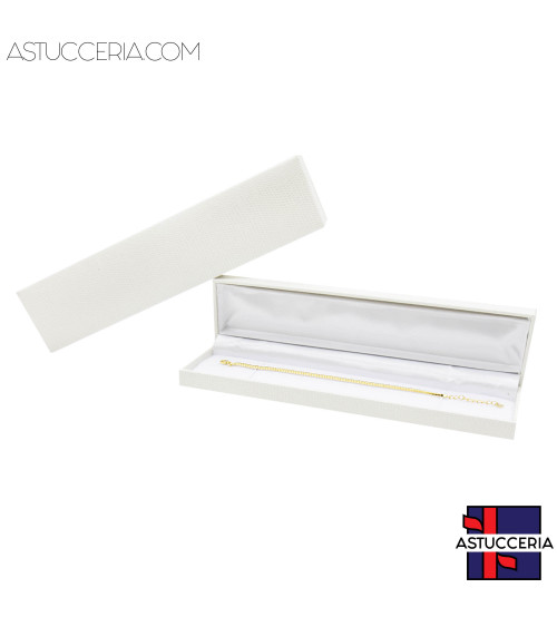 Astucci Per Gioielli Linea ROMA 225x50x25mm 12 pezzi Bracciale Bianco