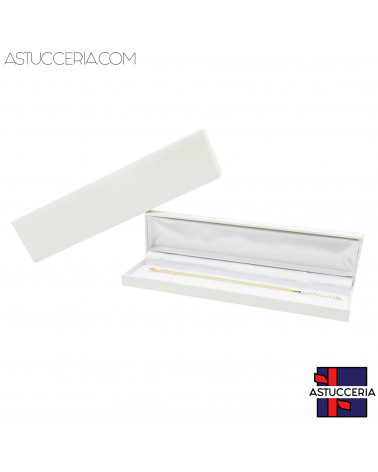Astucci Per Gioielli Linea ROMA 225x50x25mm 12 pezzi Bracciale Bianco