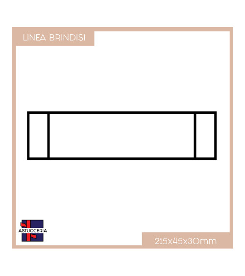 Astuccio In Cartoncino Linea BRINDISI 215x45x30mm 12 pezzi   Shopper Rose