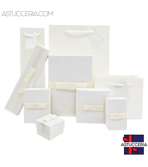 Astuccio In Cartoncino Linea VERONA 215x45x25mm 12 pezzi Shopper Abbinata Bianco