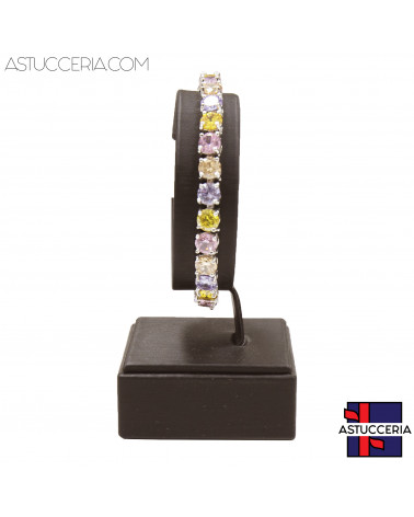 Espositore Per Bracciali e Orologi Linea LUXURY Similpelle H 95mm 1pz Marrone Scuro