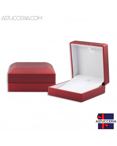 Astucci Per Gioielli Con Luce Linea TOLEDO 10x10x5cm 6 pezzi Pendente Rosso