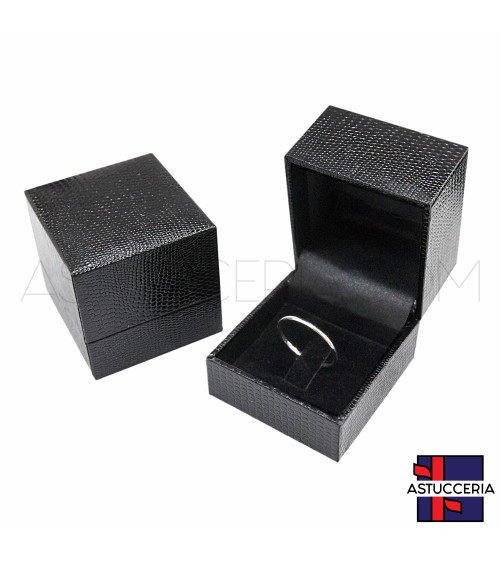 Astucci Per Gioielli Linea ROMA 48x52x45mm 12 pezzi Anello Nero