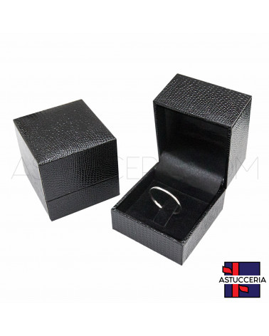 Astucci Per Gioielli Linea ROMA 48x52x45mm 12 pezzi Anello Nero