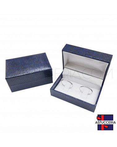 Astucci Per Gioielli Linea ROMA 75x50x34mm 12 pezzi Fedi Blu