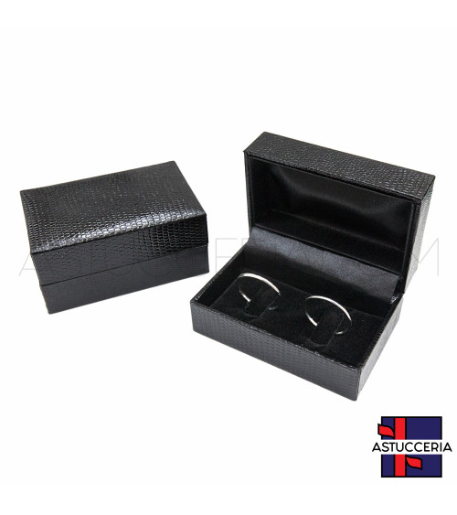 Astucci Per Gioielli Linea ROMA 75x50x34mm 12 pezzi Fedi Nero