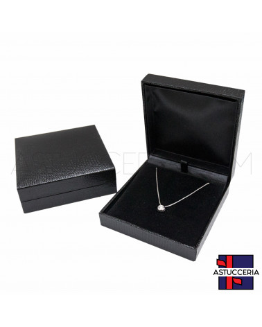 Astucci Per Gioielli Linea ROMA 90x90x32mm 12 pezzi Collana Nero
