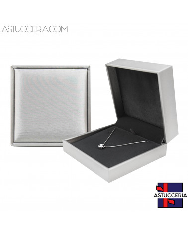 Astucci Per Gioielli Linea SANTORINI  90x90x40mm Collana 6 pezzi Grigio Argento