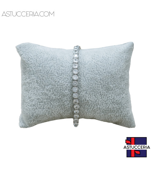 Espositore Per Bracciali Cuscinetti Imbottiti 6x9cm 20pz Velluto Grigio