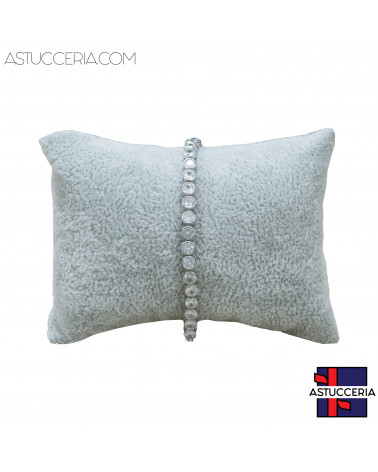 Espositore Per Bracciali Cuscinetti Imbottiti 6x9cm 20pz Velluto Grigio